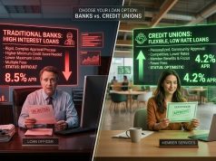 Diferença entre bancos e credit unions para empréstimos