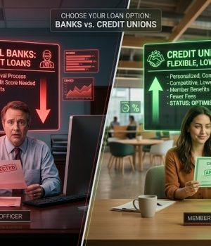 Diferença entre bancos e credit unions para empréstimos